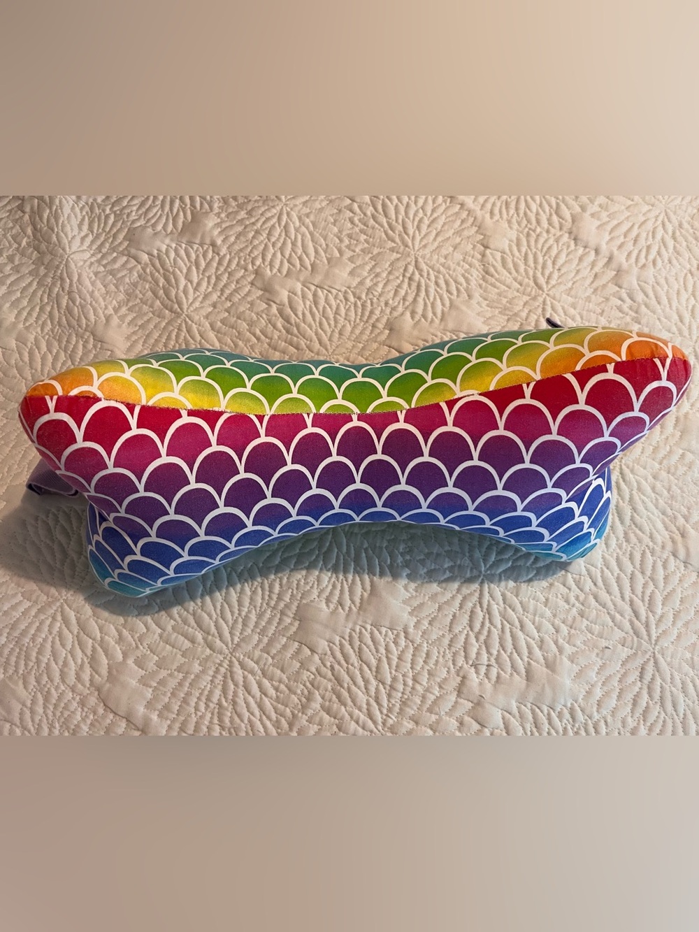 Rainbow Scales Travel Pillow 🧜‍♀️ 🌈